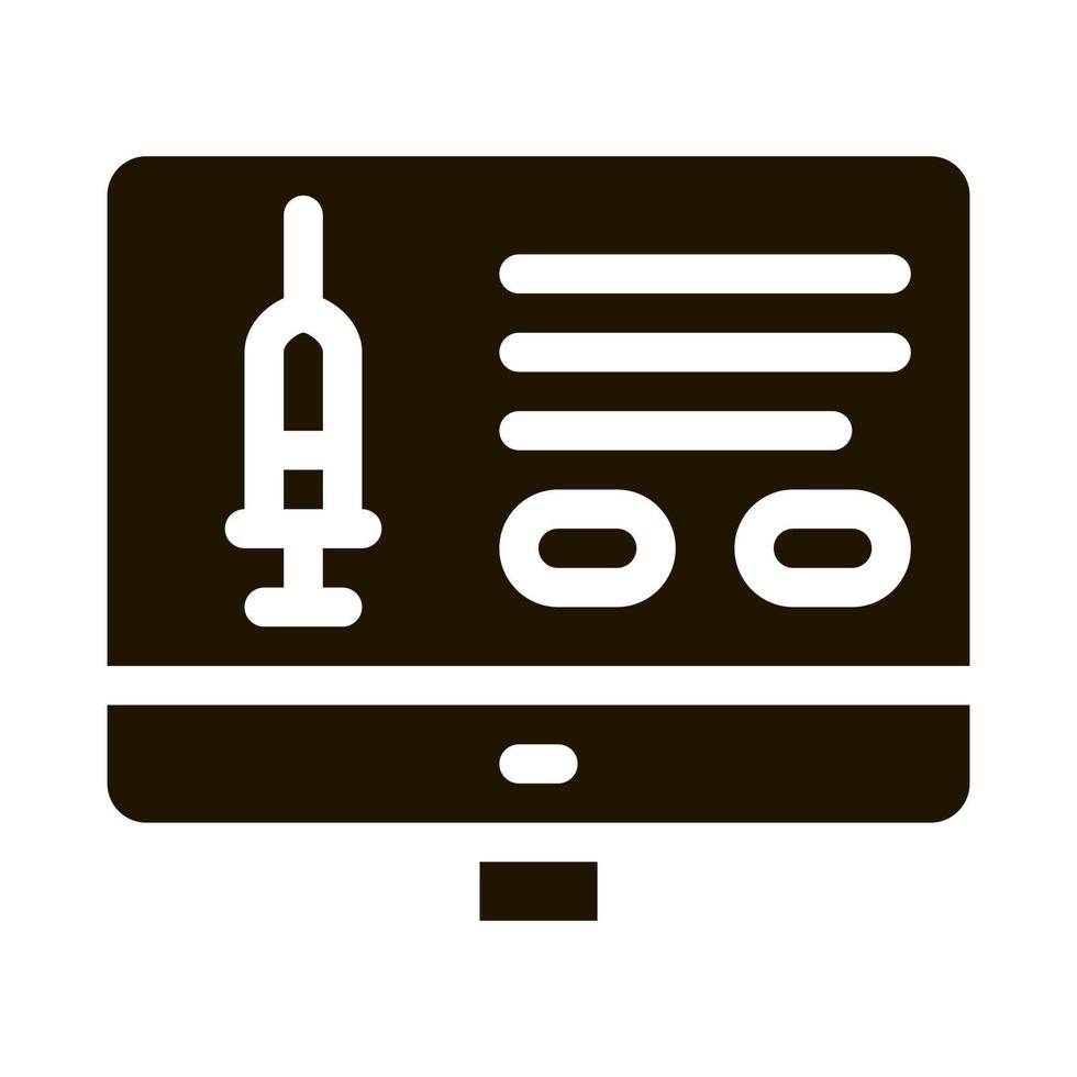 Injection Computer Application Icon Vector Glyph Illustration