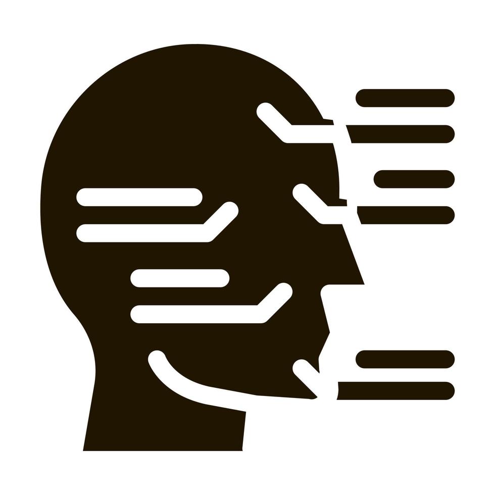 Face Injection Sites Icon Vector Glyph Illustration