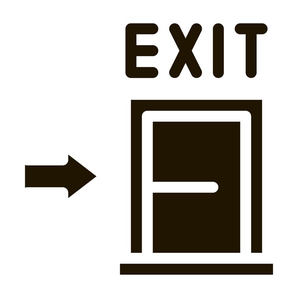 Fire-escape Exit Door Icon Illustration vector