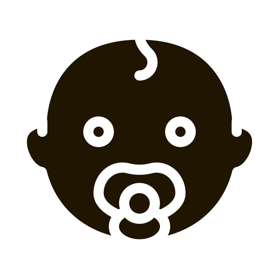 Baby Child Head Icon Vector Glyph Illustration