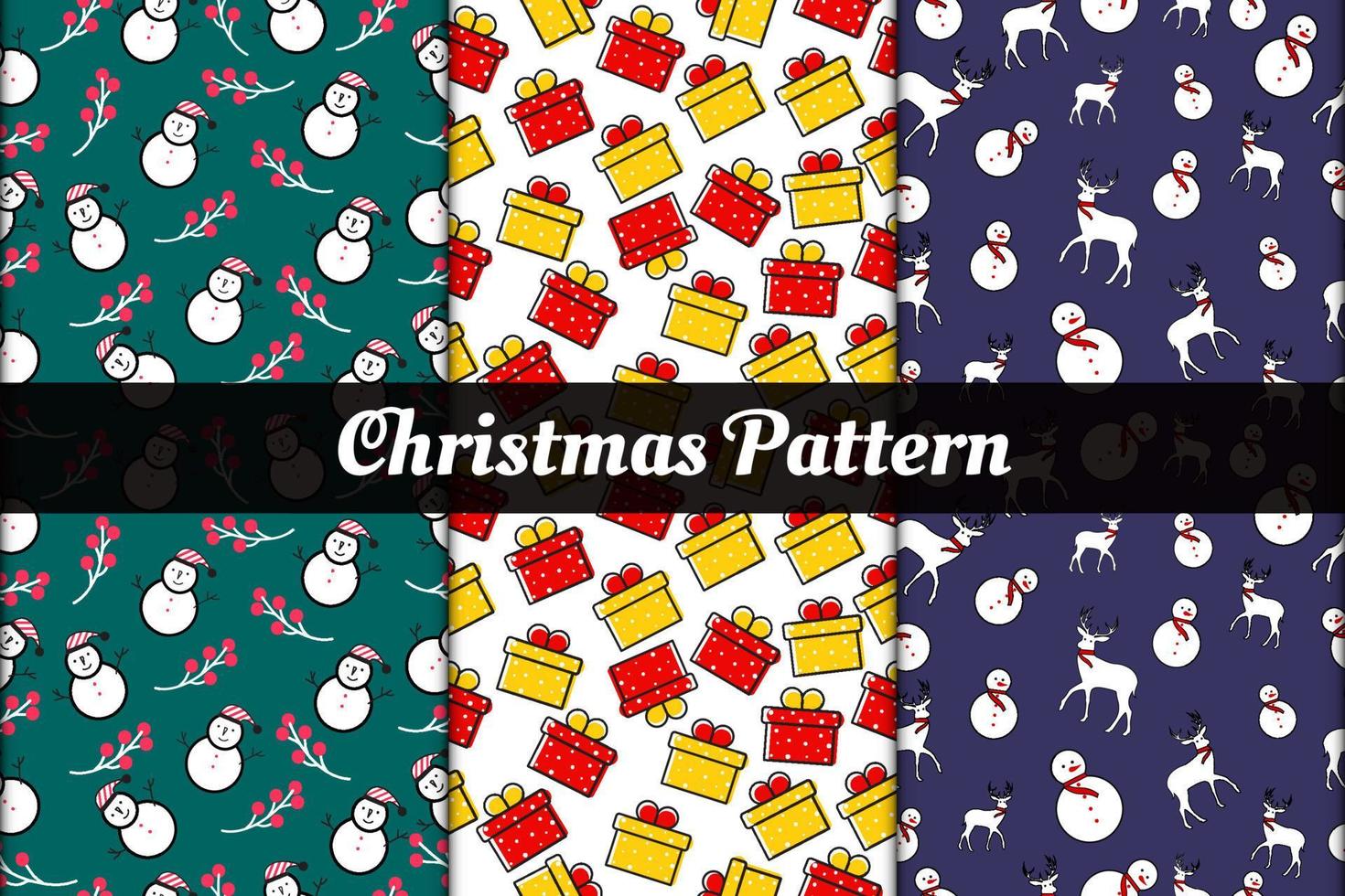 Christmas patterns seamless backgrounds collection vector