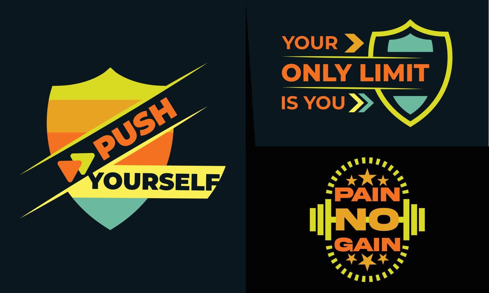 best retro typography t shirt design for gym and fitness lover's inspiration. vector