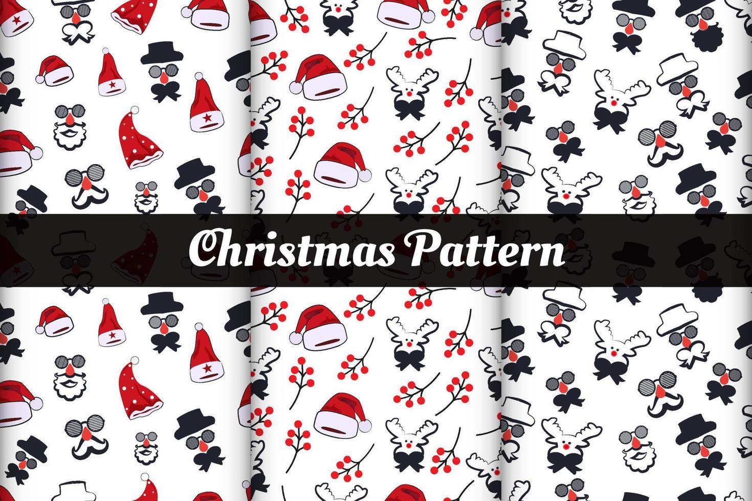 Christmas patterns seamless backgrounds collection vector