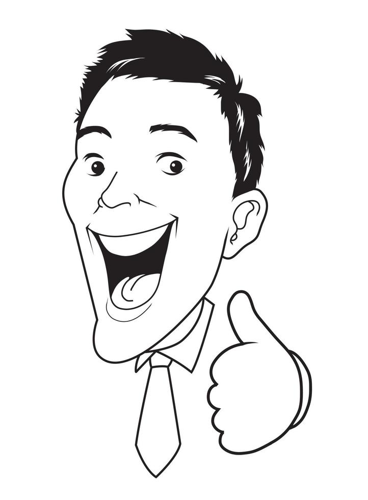 Vector illustration of thumbs up