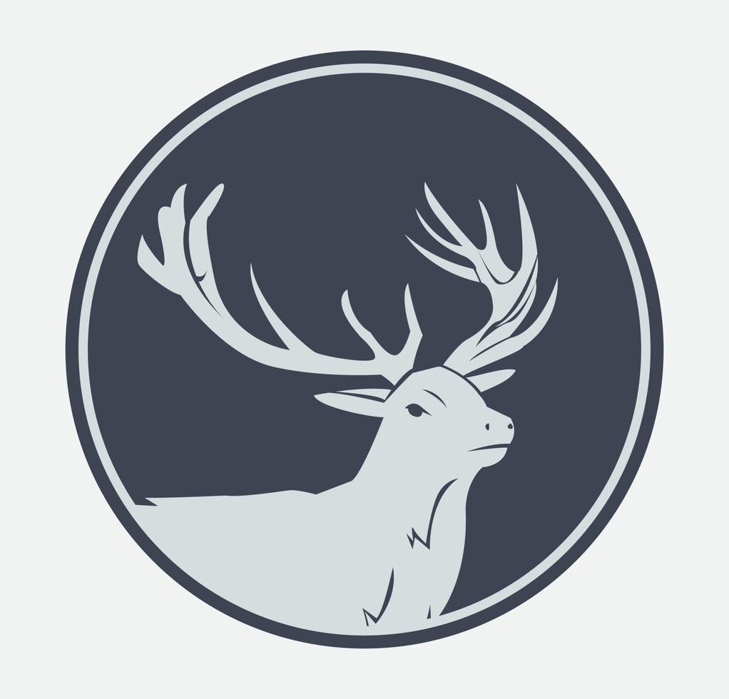 vector illustration of deer jump
