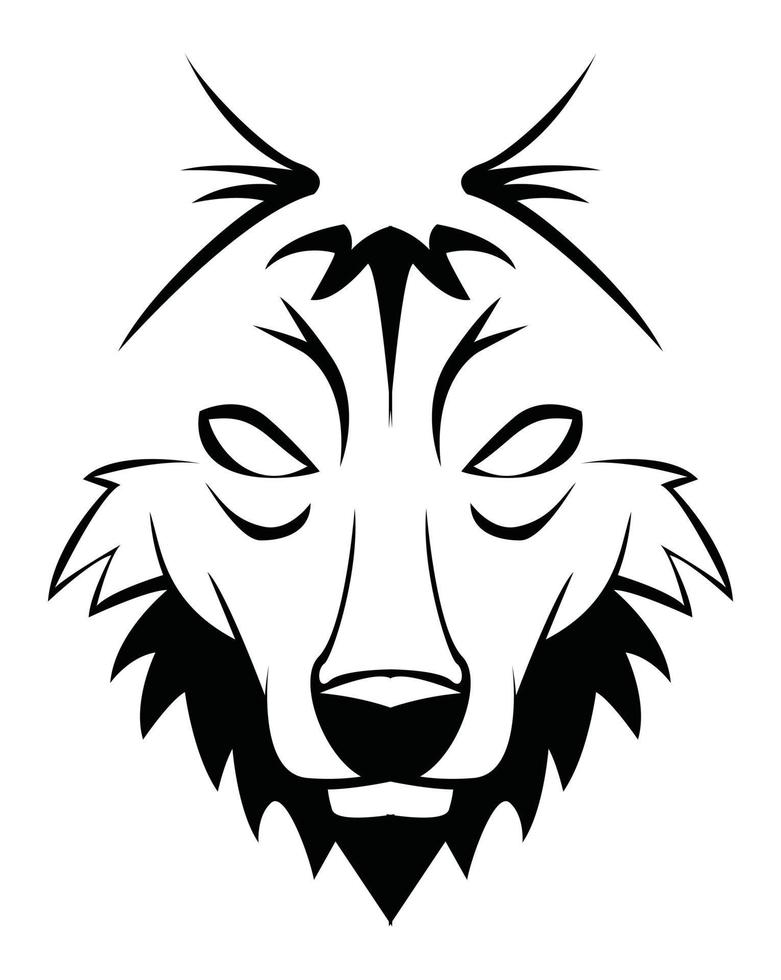 ilustración vectorial de lobo vector