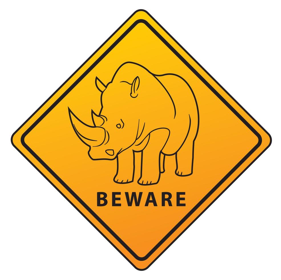 Rhino illustration design vector