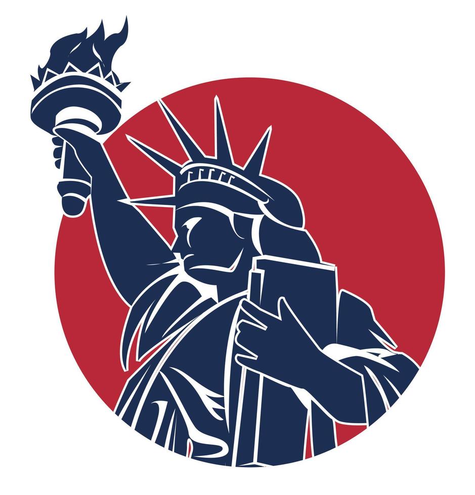 Liberty statue illustration vector