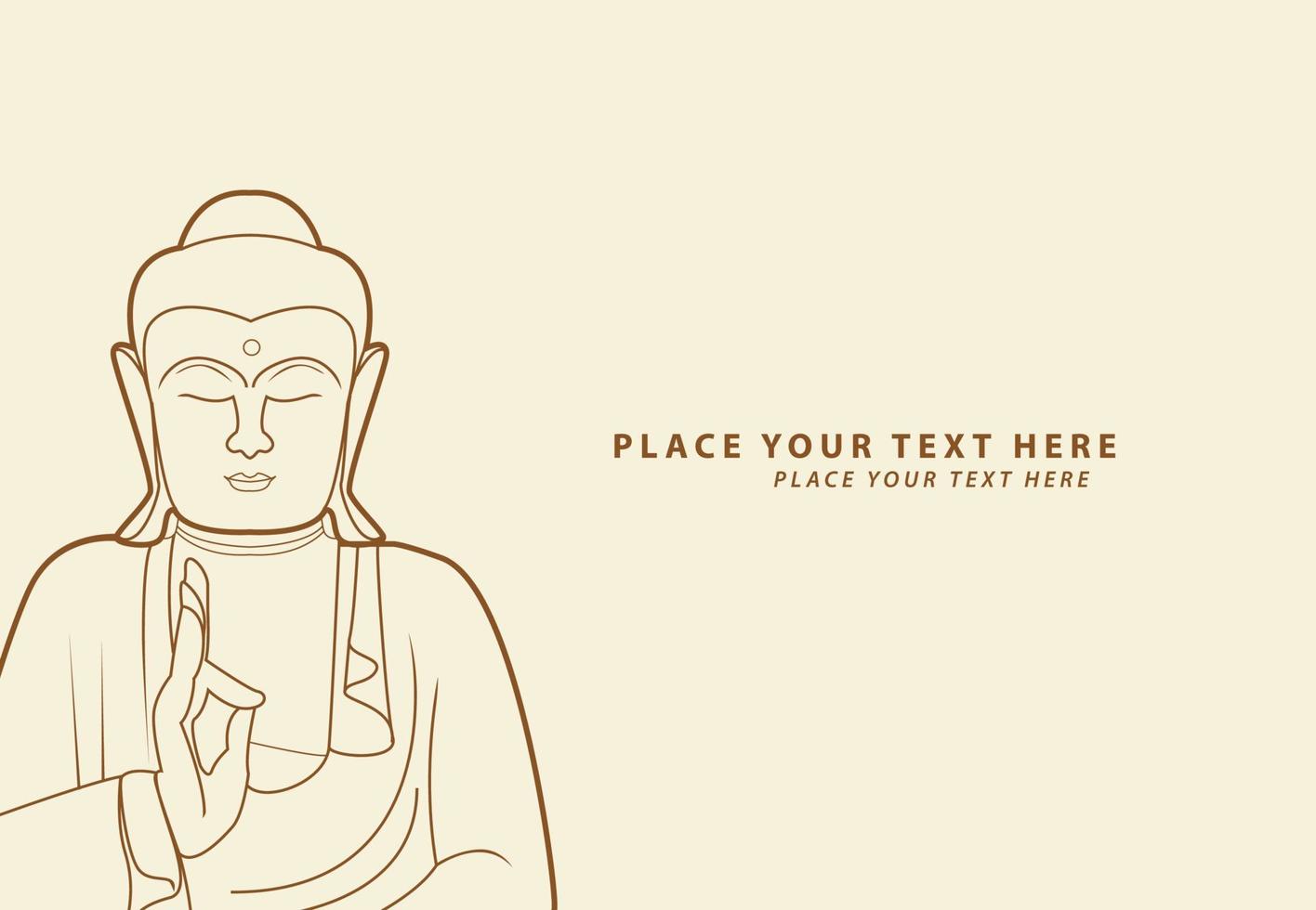 Buddha illustration symbol vector