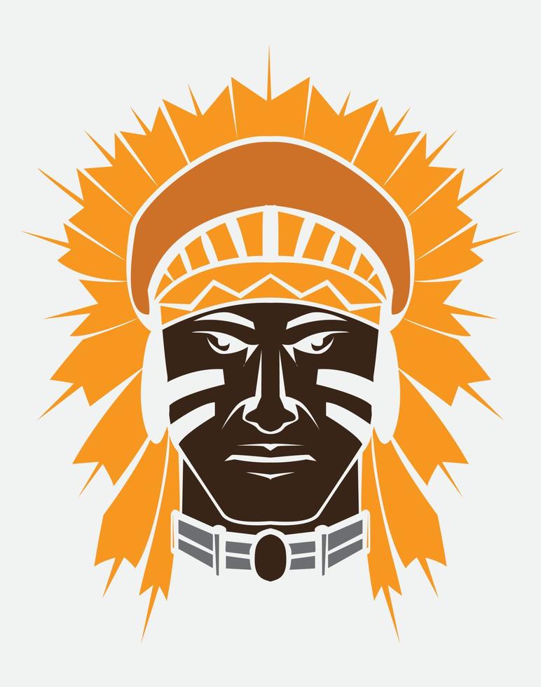 Indian apache illustration vector