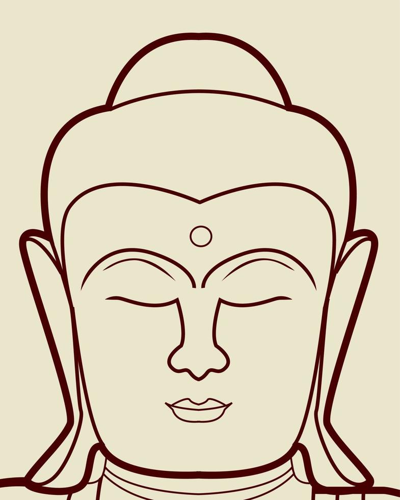 Buddha illustration symbol vector