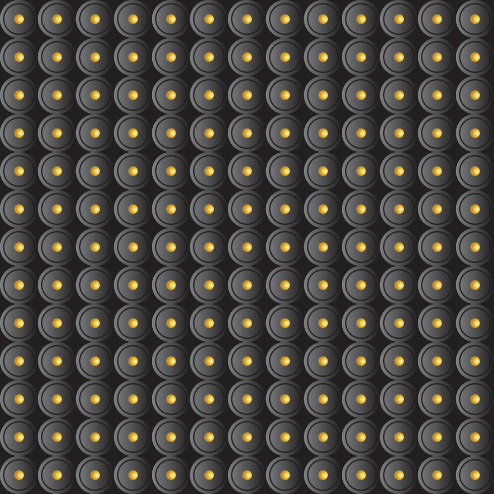 Luxury Circles Background Seamless Pattern in Black and Gold Gradient vector