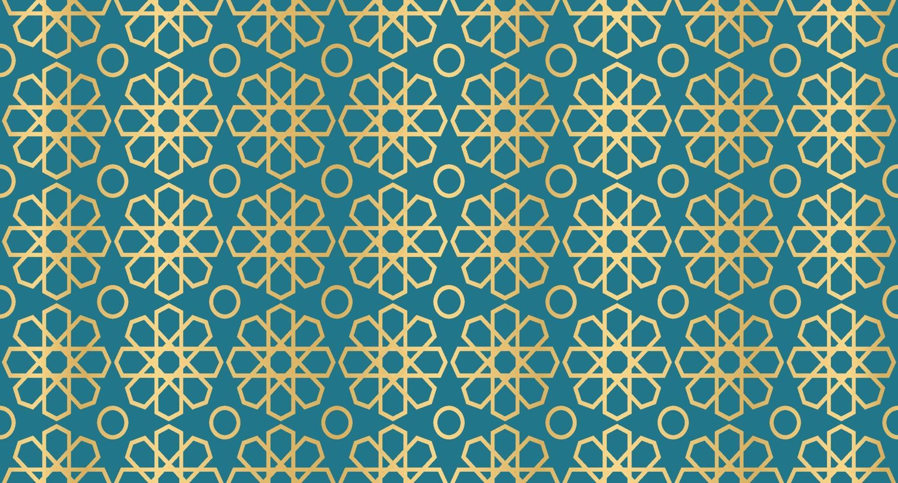 Abstract background with islamic ornament. Golden lined tiled motif. Arabic geometric seamless ornament pattern. Arabic geometric texture. Islamic background. Vector illustration
