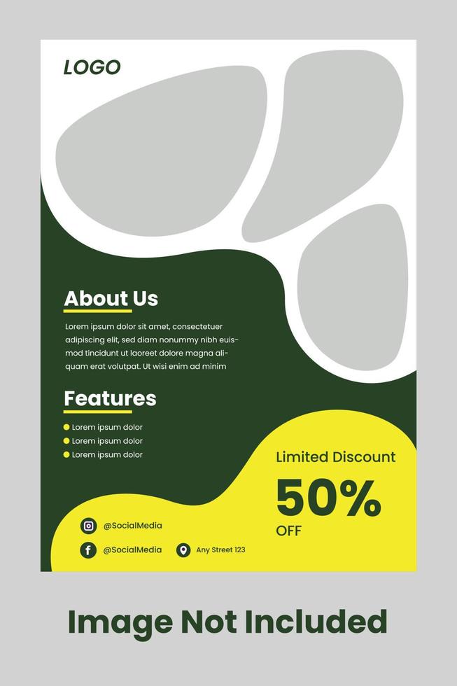 Organic Flyer Template vector