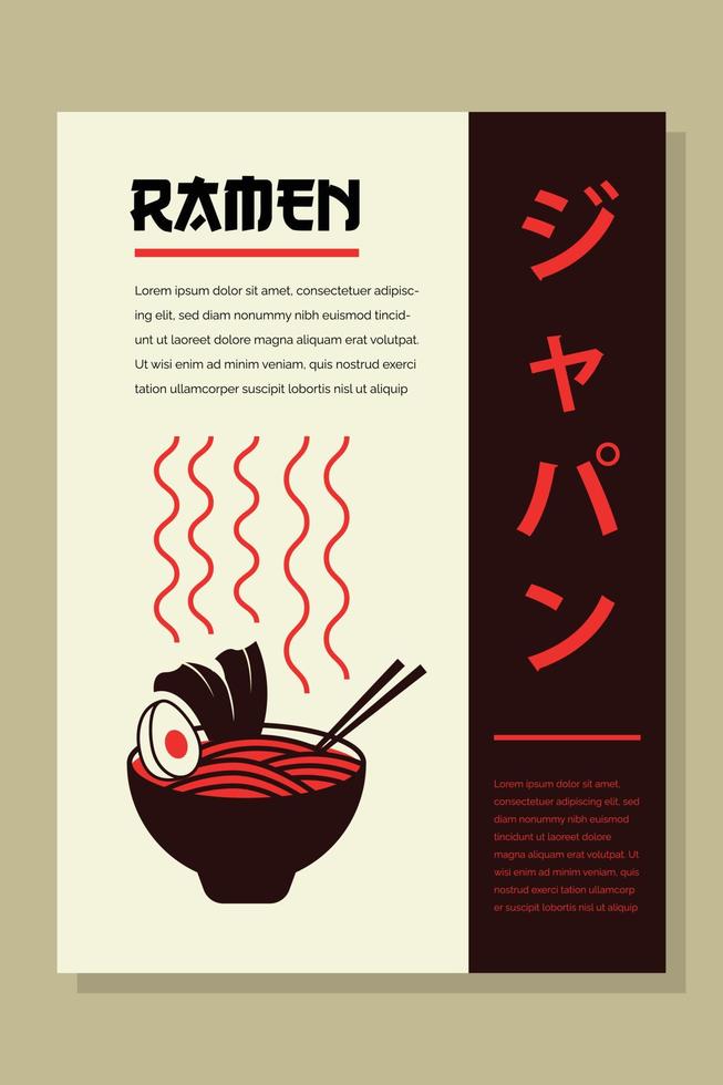 Minimalist Ramen Flyer Template vector