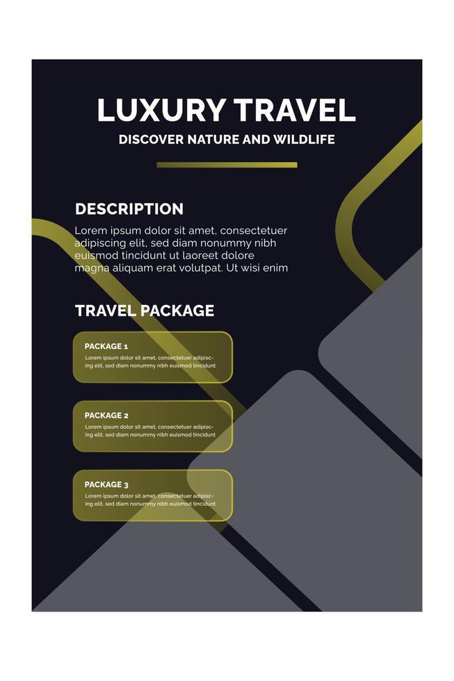 Black Luxury Flyer Template vector