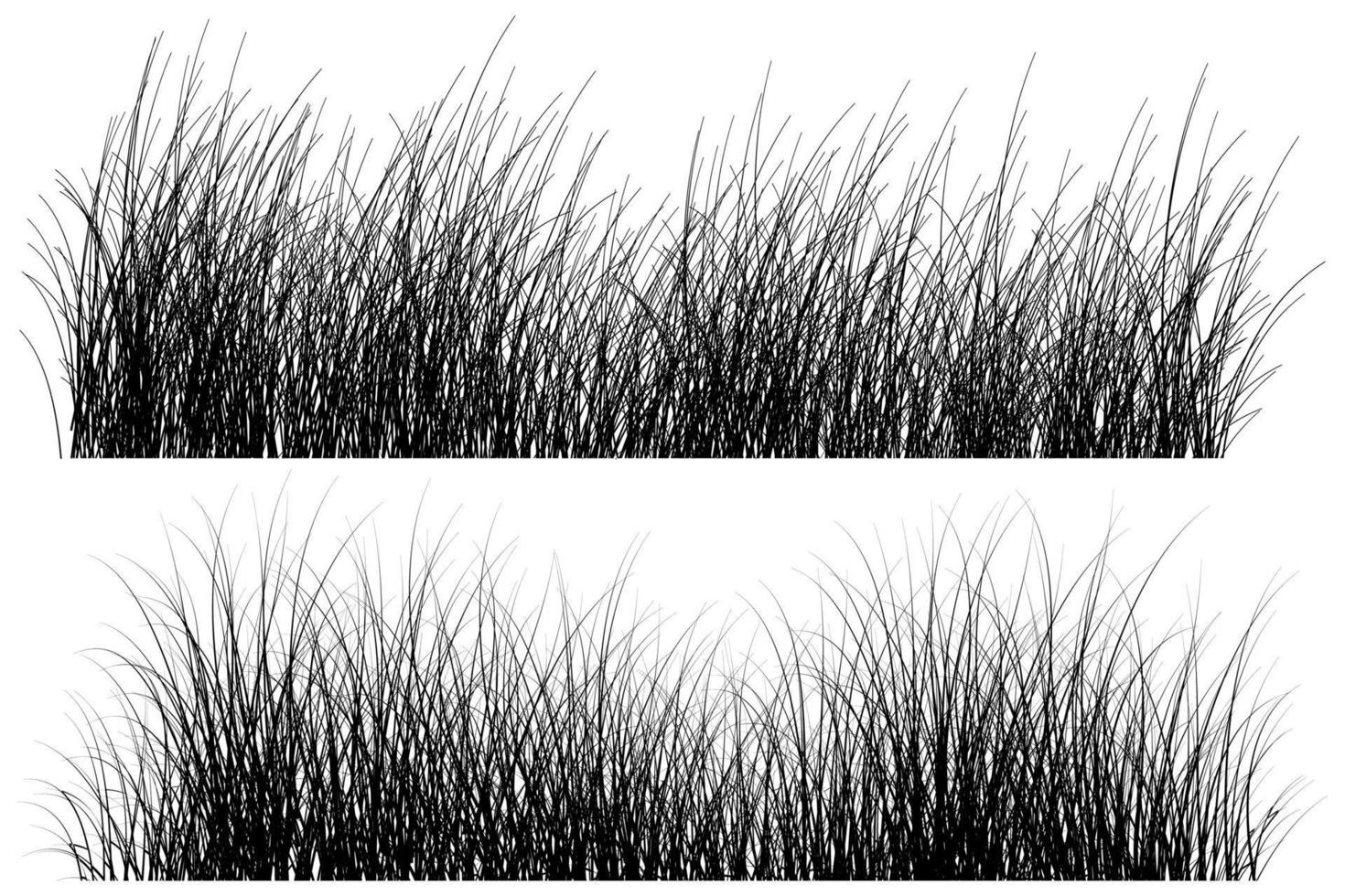 silueta de hierba alta vector