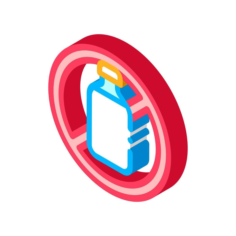 Allergen Free Sign Lactose isometric icon vector illustration