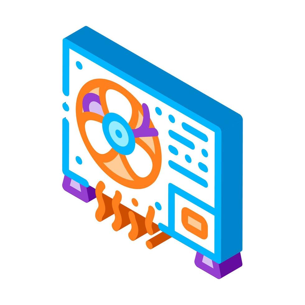 Working Conditioner System isometric icon vector illustration