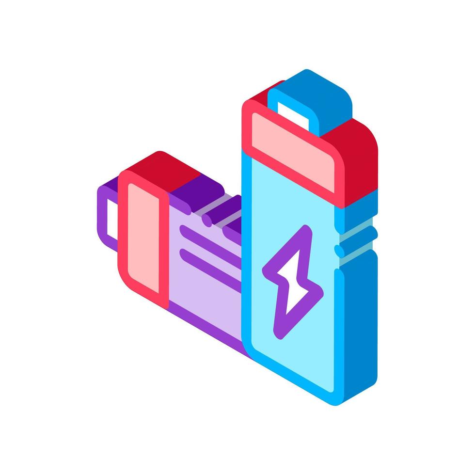 Nuclear Waste Container isometric icon vector illustration