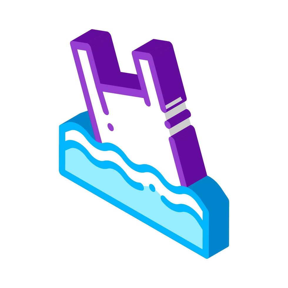 Bag Junk Flotsam In Ocean isometric icon vector illustration