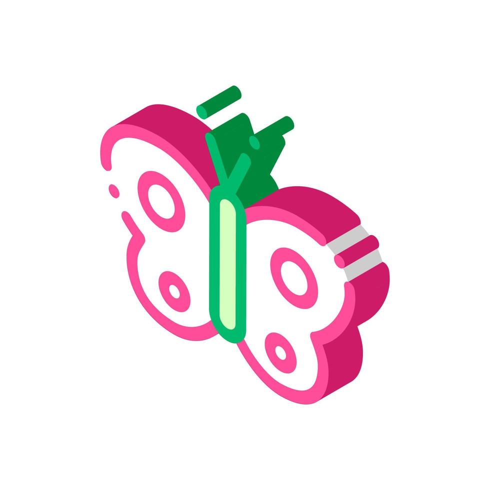 Cosmetic Butterfly Sign isometric icon vector illustration