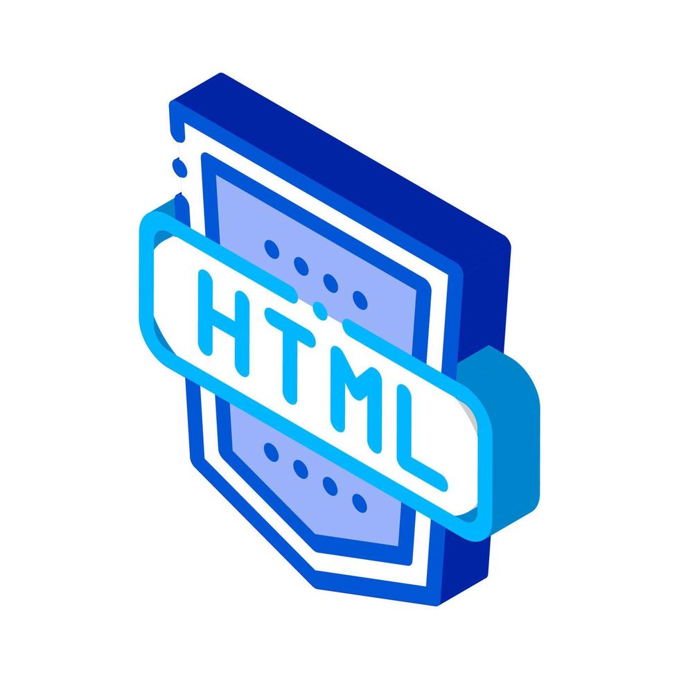 Coding Language HTML System isometric icon vector illustration 19472610 ...