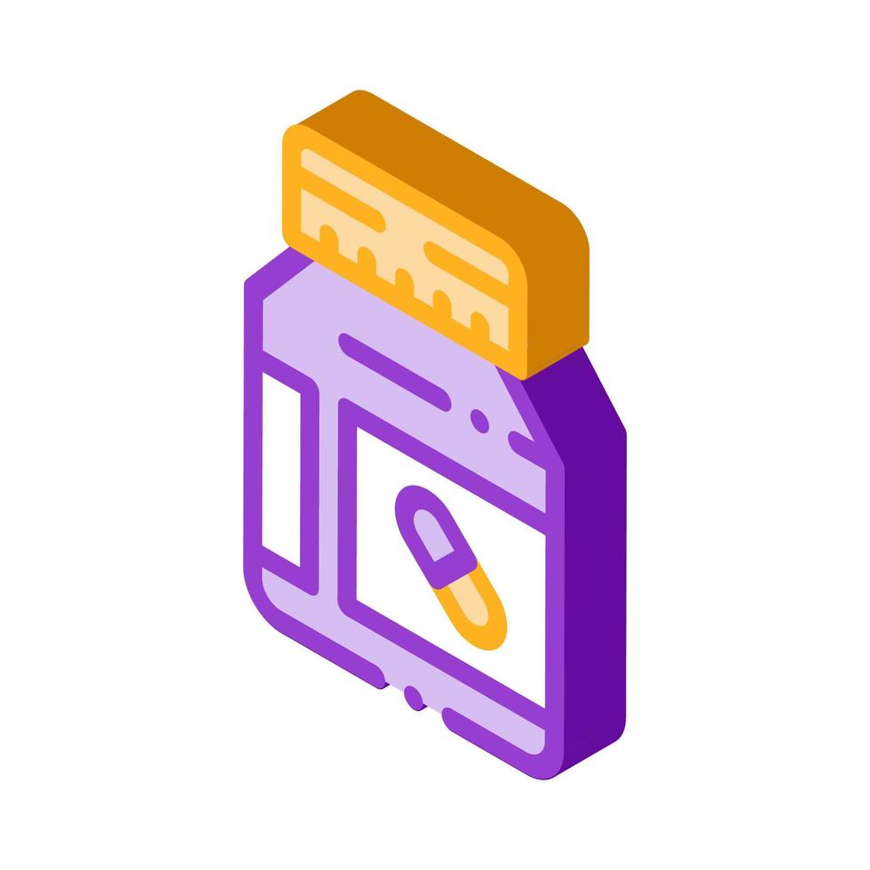 Package With Sport Nutrition isometric icon vector illustration