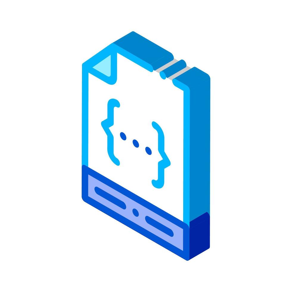 Coding File Document System isometric icon vector illustration