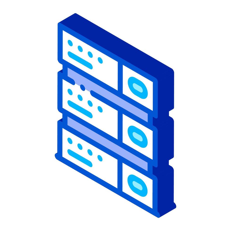 Computer Equipment Server isometric icon vector illustration