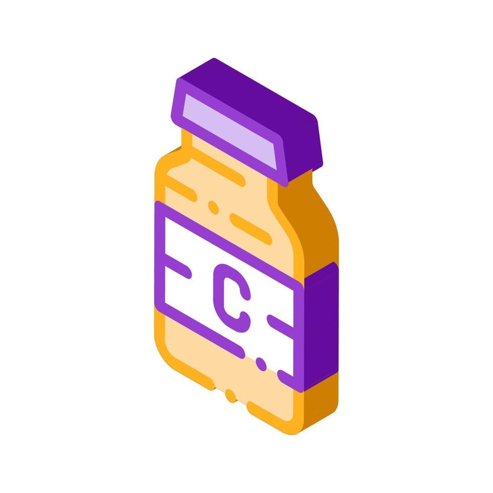 Bottle Vitamin Nutrition isometric icon vector illustration