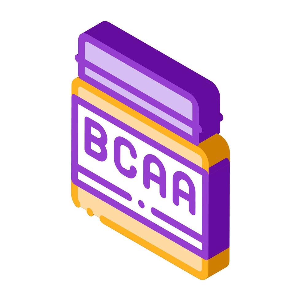 Bcaa Bottle Sport Nutrition isometric icon vector illustration