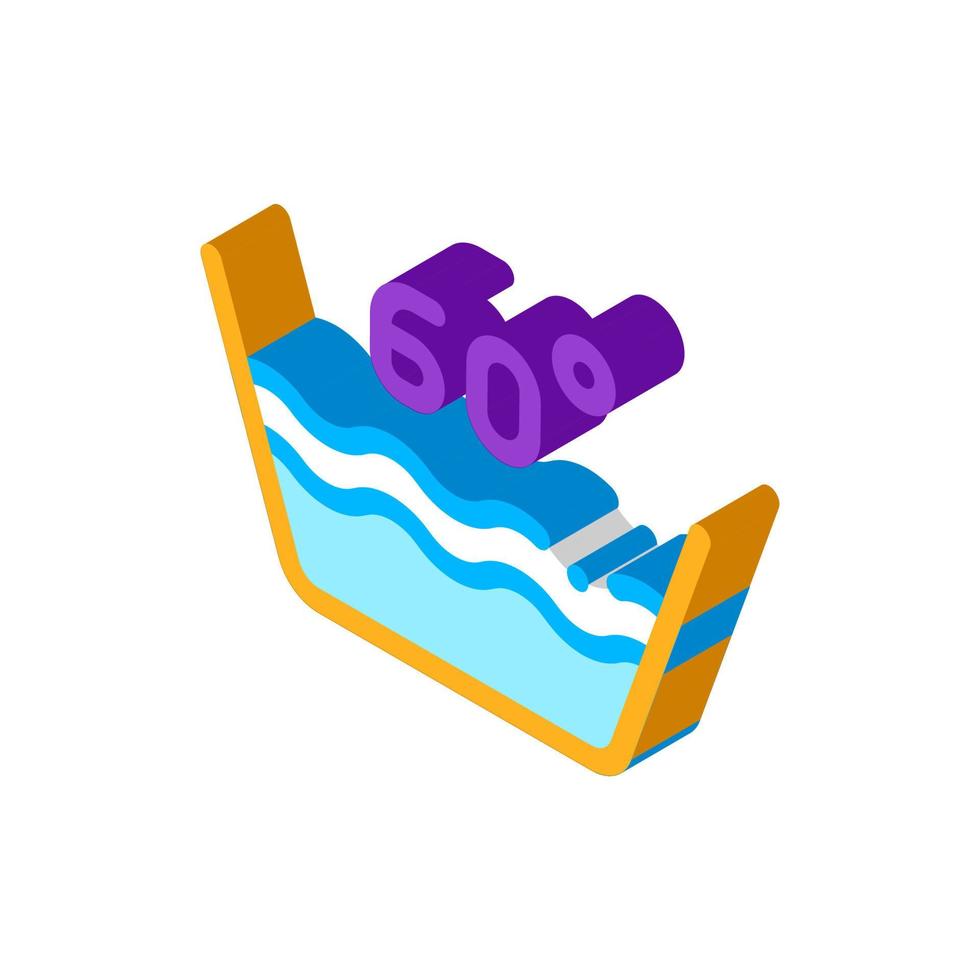 Laundry Sixty Degrees Celsius isometric icon vector illustration