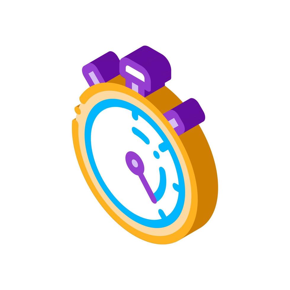 Laundry Service Stop Watch isometric icon vector illustration