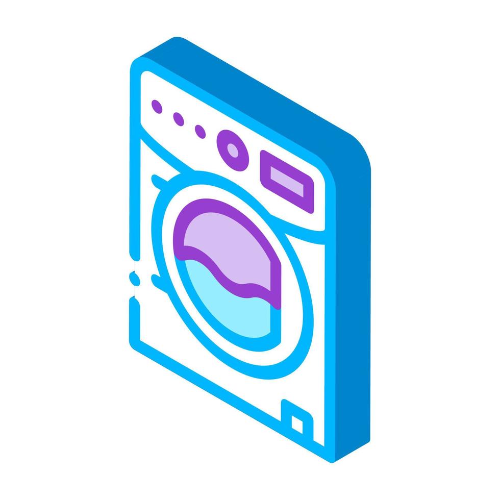 Laundry Service Machine isometric icon vector illustration