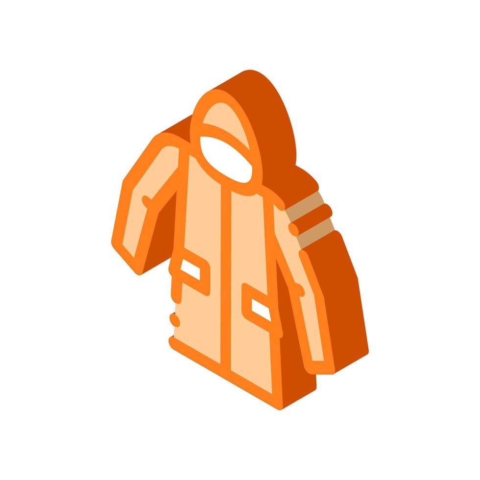 Waterproof Material Jacket Anorak isometric icon vector illustration