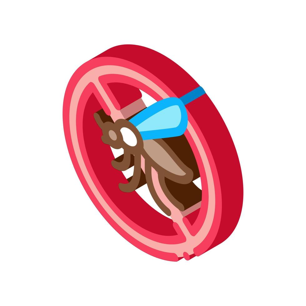 Crossed Mosquito isometric icon vector illustration