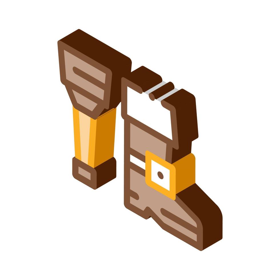 Wooden Leg isometric icon vector illustration