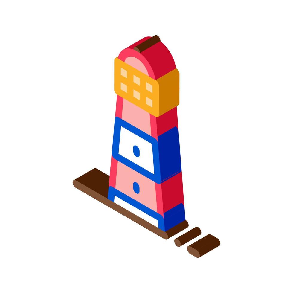Lighthouse isometric icon vector illustration