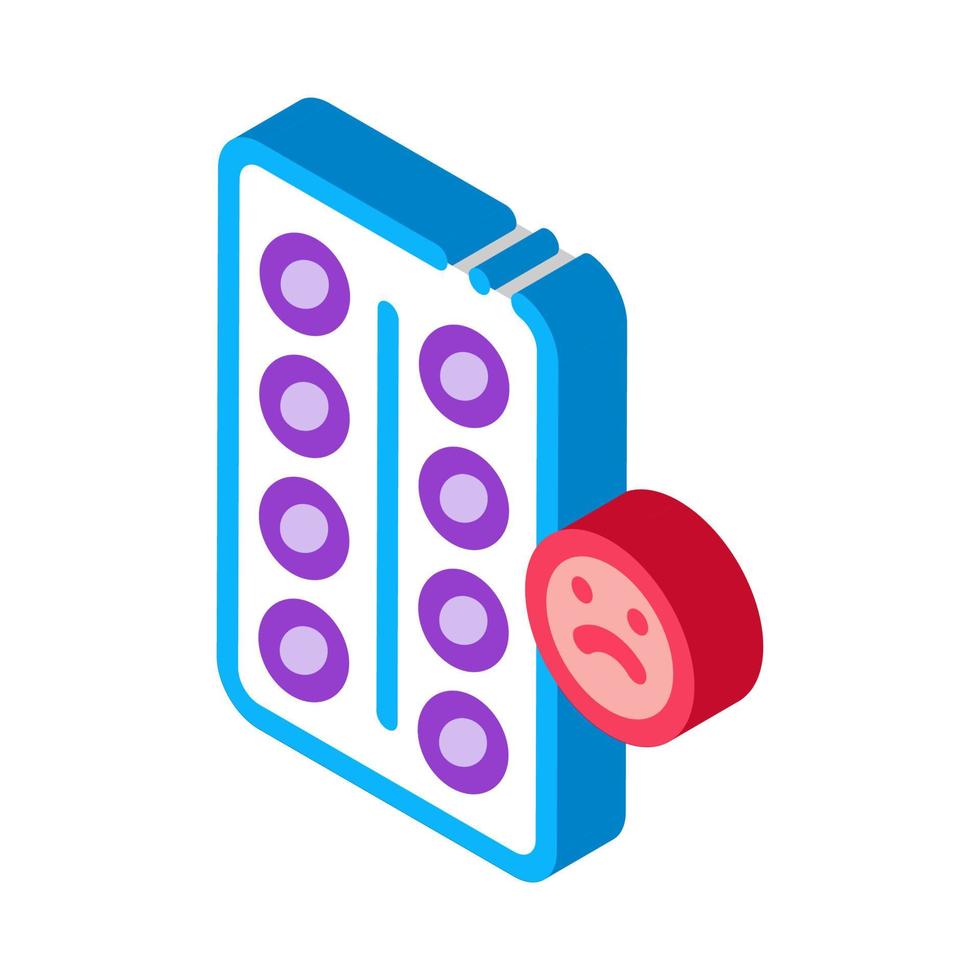 Destress Pills isometric icon vector illustration