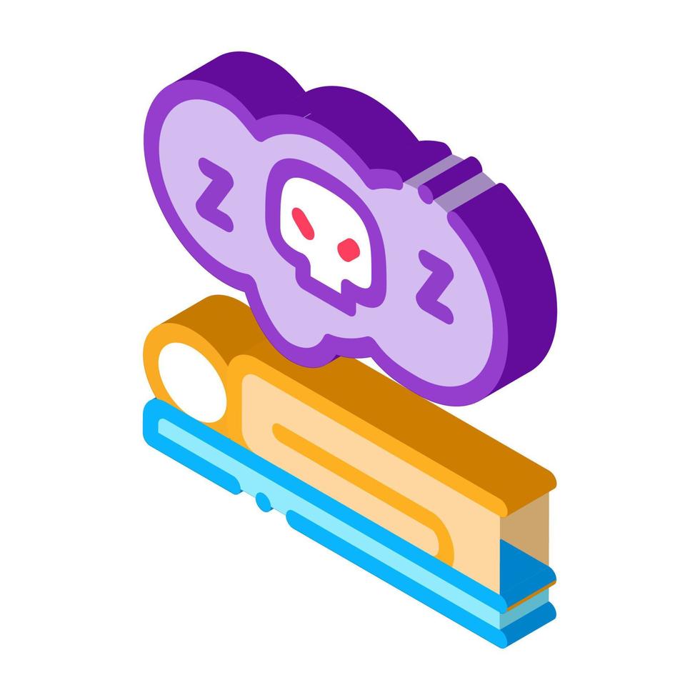 Dead Sleep Man isometric icon vector illustration