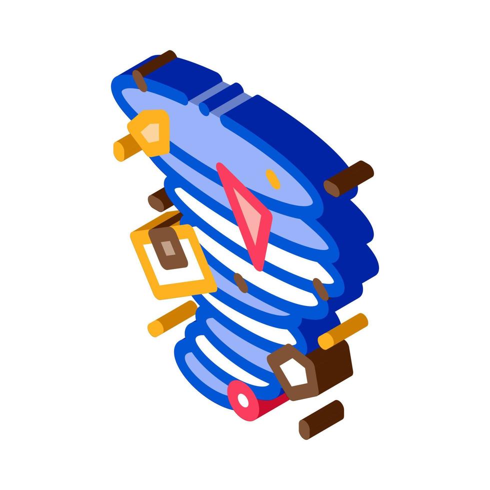 Tornado Details isometric icon vector illustration