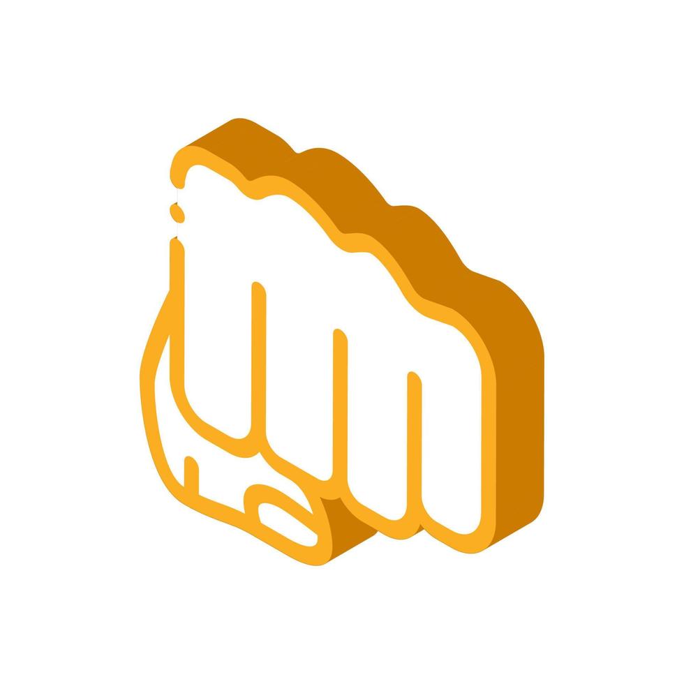 Boxer Fist Punch isometric icon vector illustration