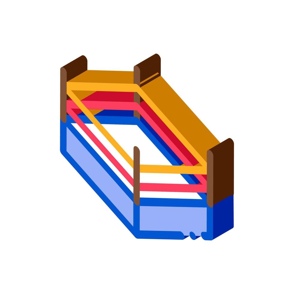 Boxing Ring Top View isometric icon vector illustration