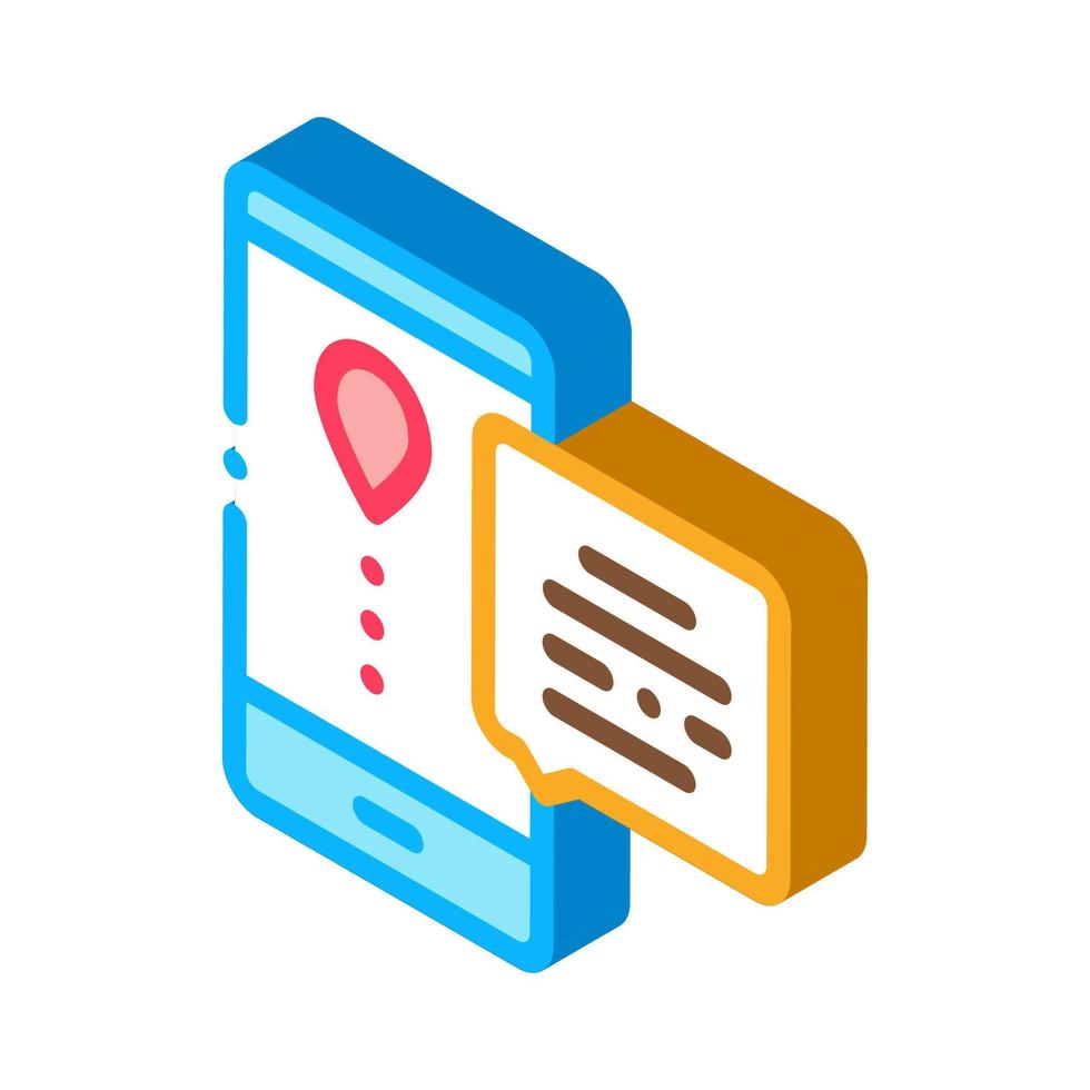 Courier Delivery Mobile Application isometric icon vector illustration