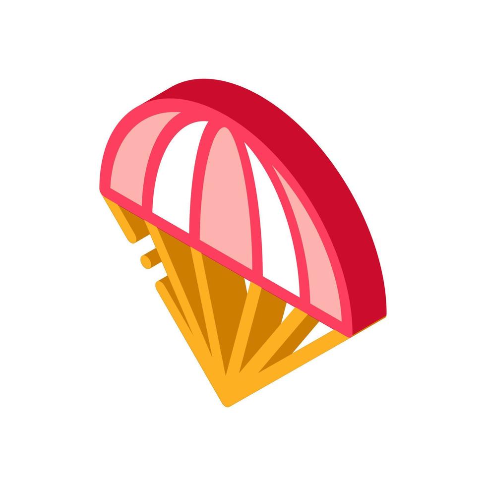 Parachute isometric icon vector illustration