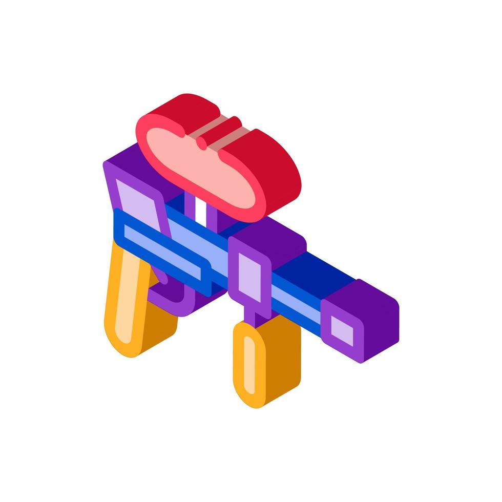 Paintball Gun isometric icon vector illustration