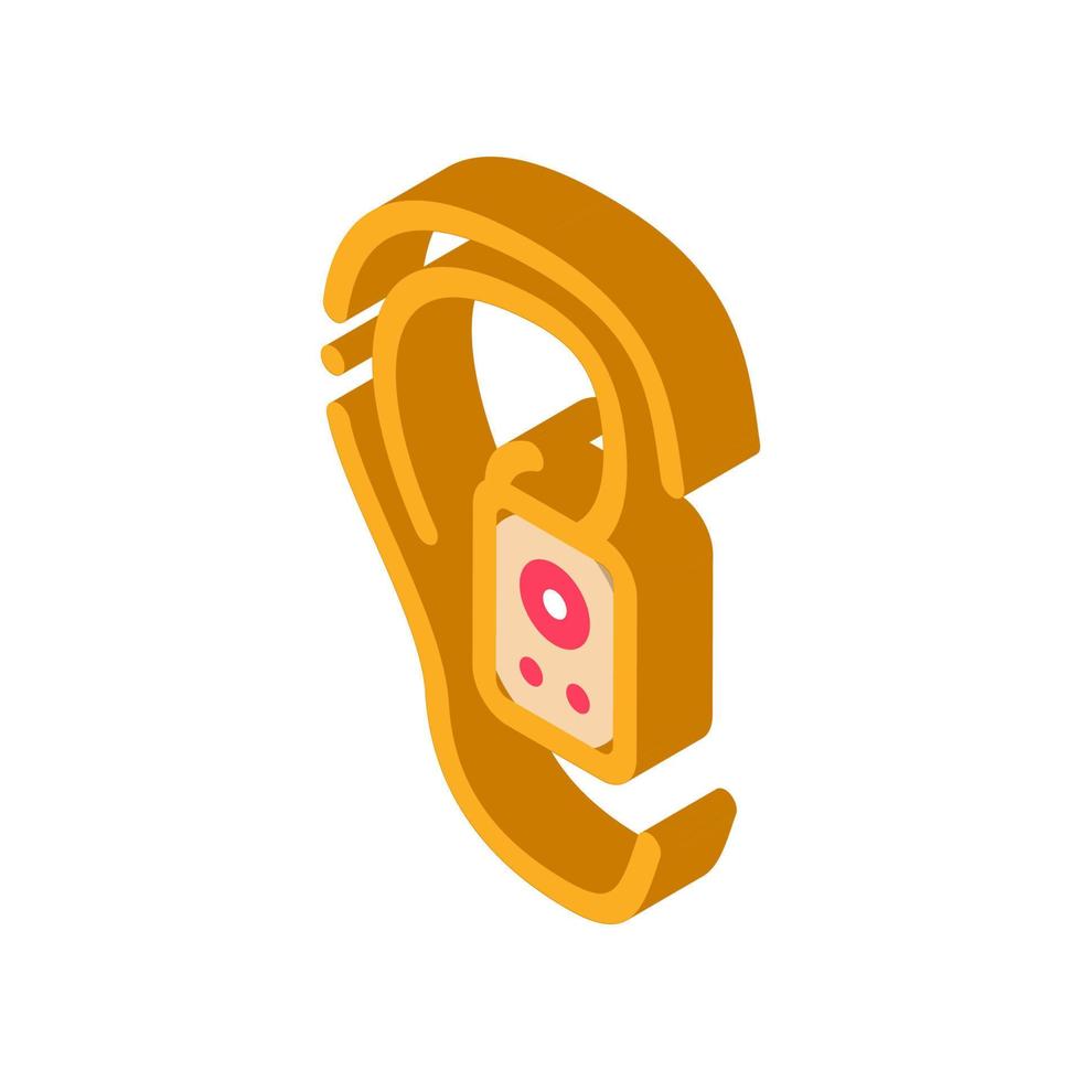 Earphone in Ear isometric icon vector illustration