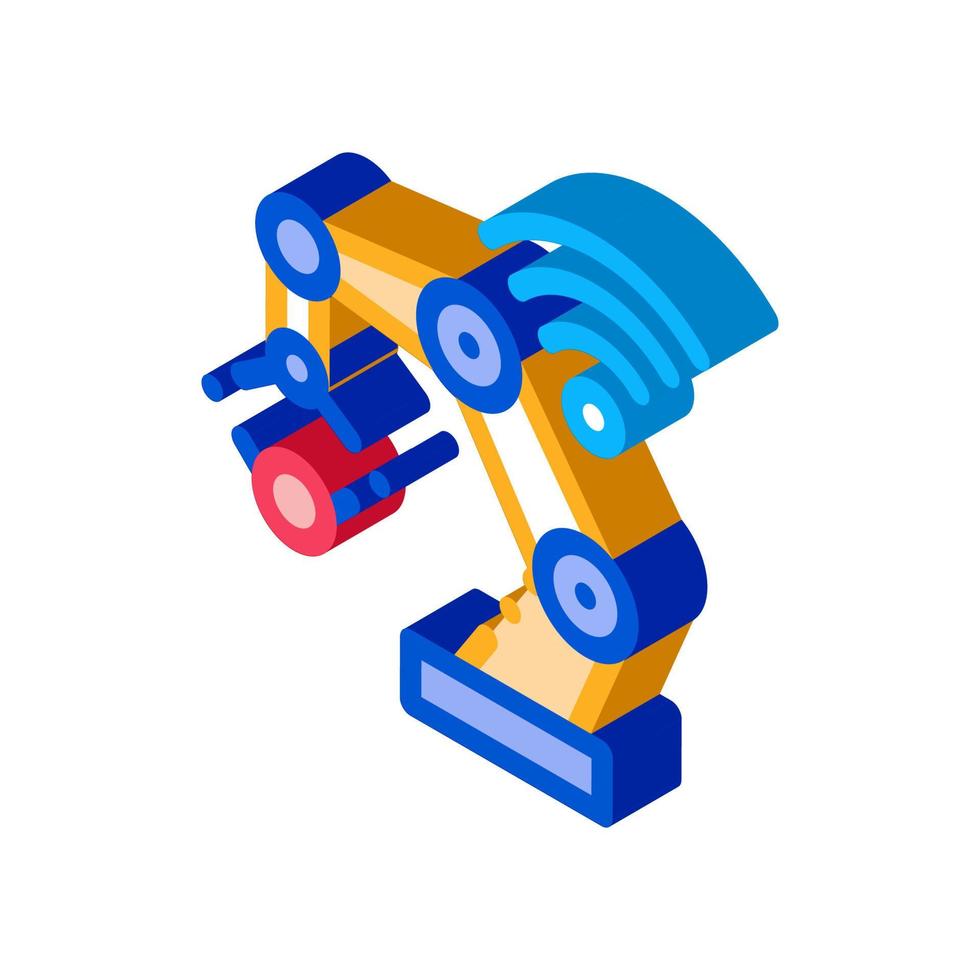 Smart Robot isometric icon vector illustration
