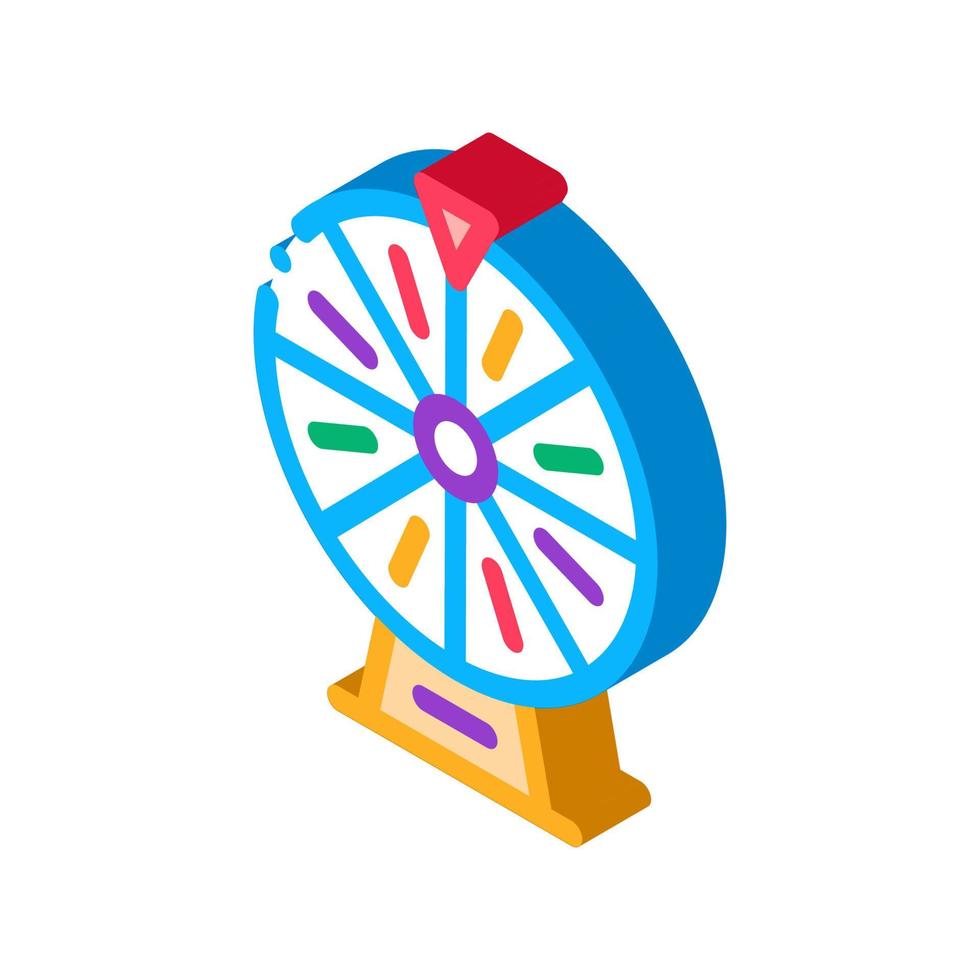 rueda de la fortuna icono isométrico ilustración vectorial vector